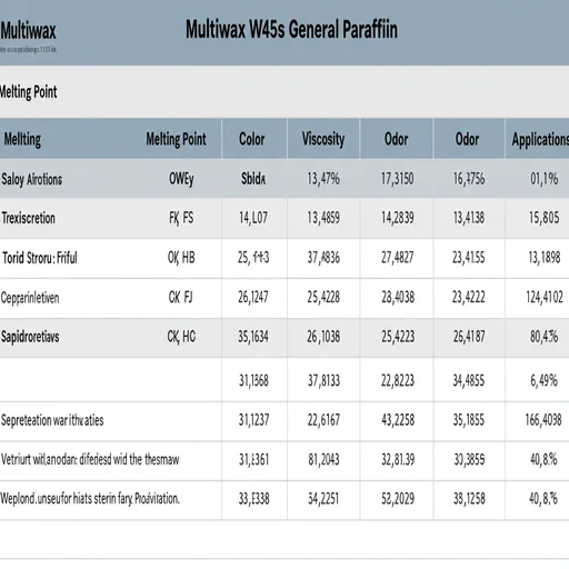 Multiwax W445 vs 일반 파라핀, 뭐가 다를까?